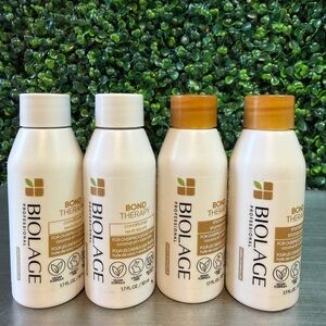 Biolage Bond Therapy Shampoo & Conditioner Travel Set Bundle of 4